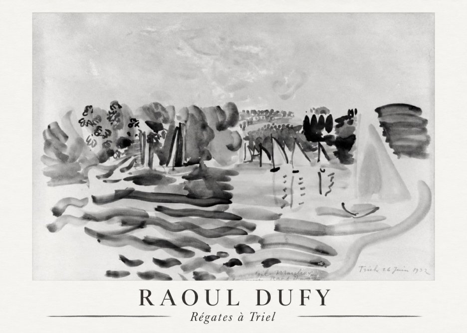 Raoul Dufy Régates À Triel No6 - Póster