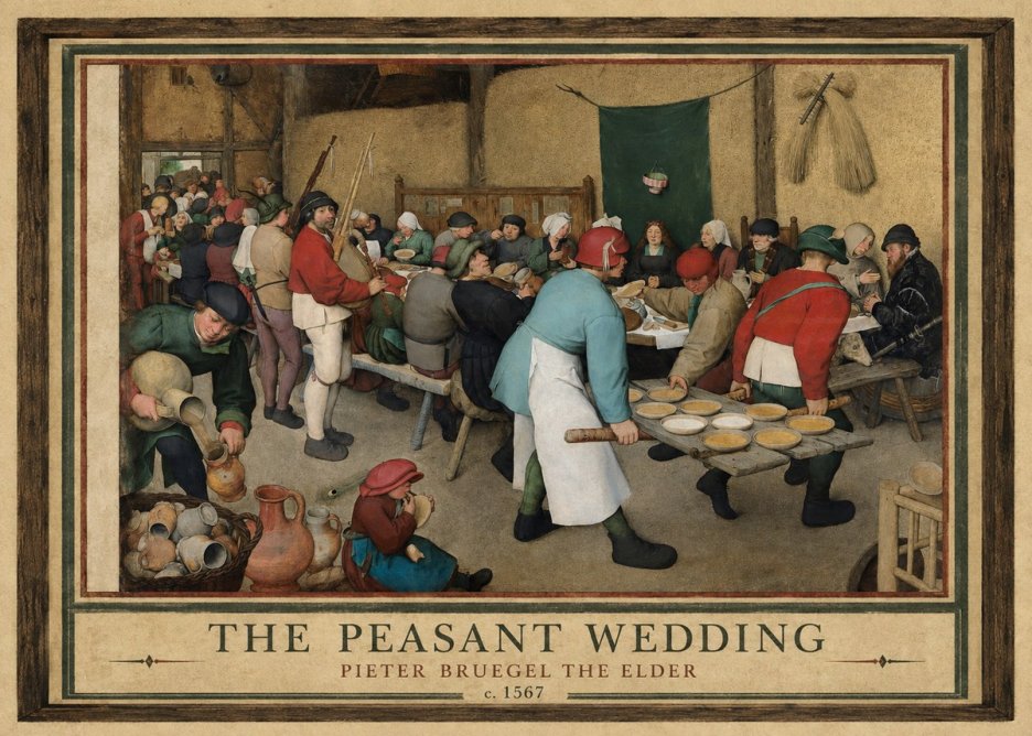 Pieter Bruegel The Peasant Wedding II No1 - Póster