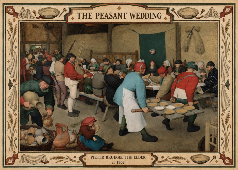 Pieter Bruegel The Peasant Wedding II No4 - Póster