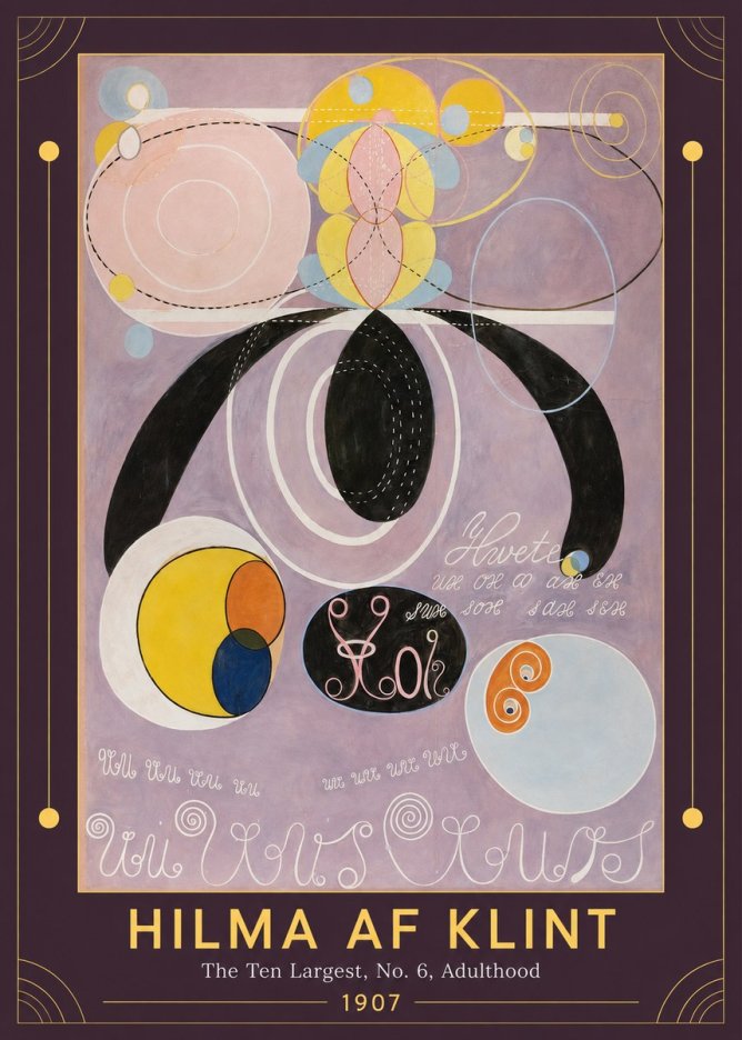 Hilma af Klint The Ten Largest, No. 6, Adulthood No1 - Póster