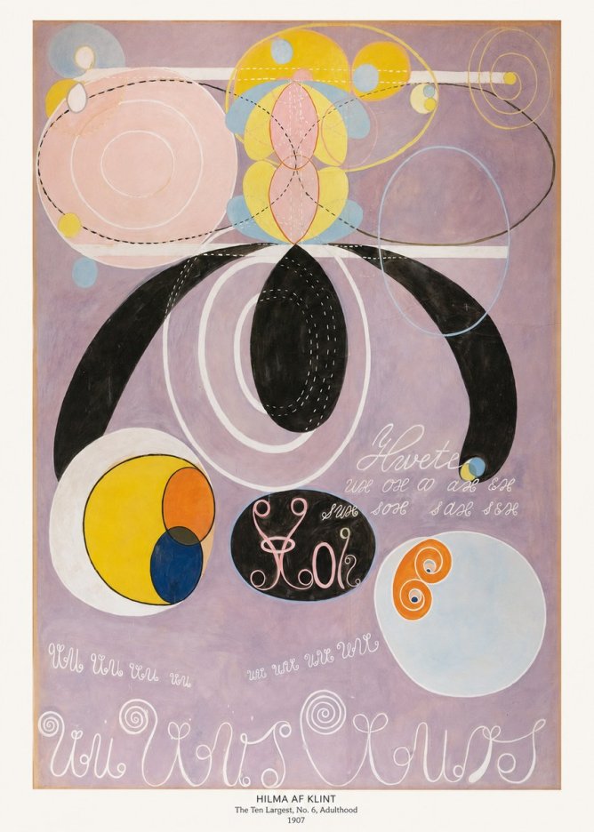 Hilma af Klint The Ten Largest, No. 6, Adulthood No6 - Póster