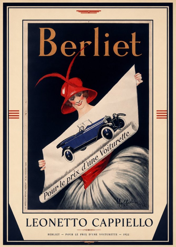 Leonetto Cappiello Berliet - Pour Le Prix D'une Voiturette No1 - Póster
