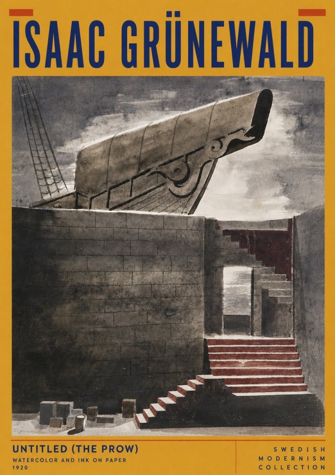 Isaac Grünewald Untitled (the Prow) No6 - Póster