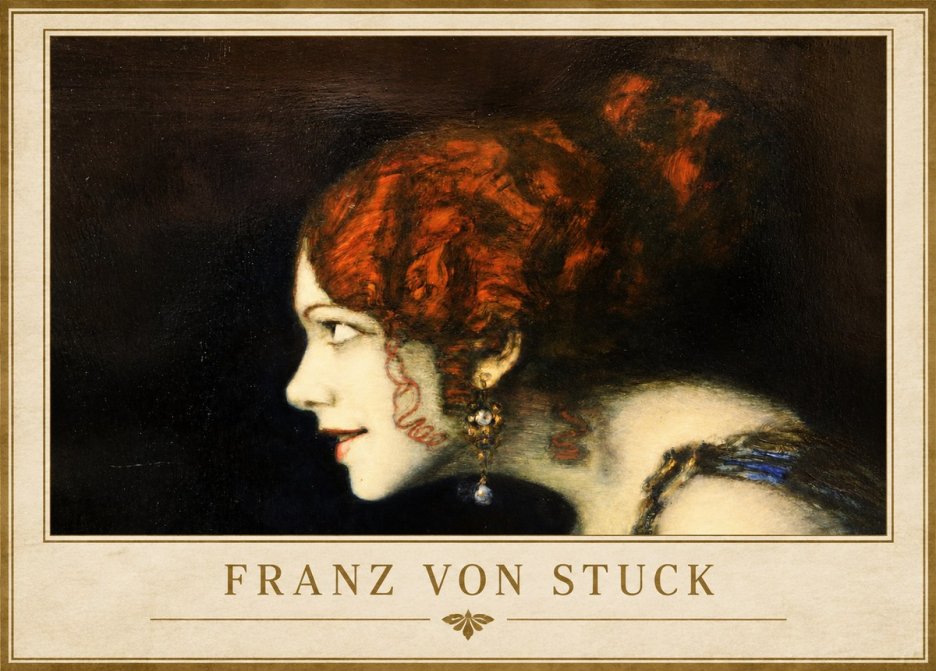 Franz von Stuck Head of a Woman No1 - Póster