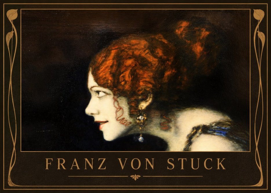 Franz von Stuck Head of a Woman No2 - Póster