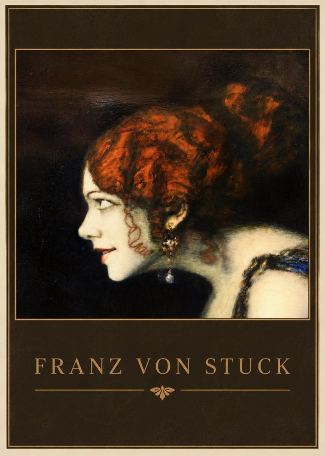 Franz von Stuck Head of a Woman No4 - Póster