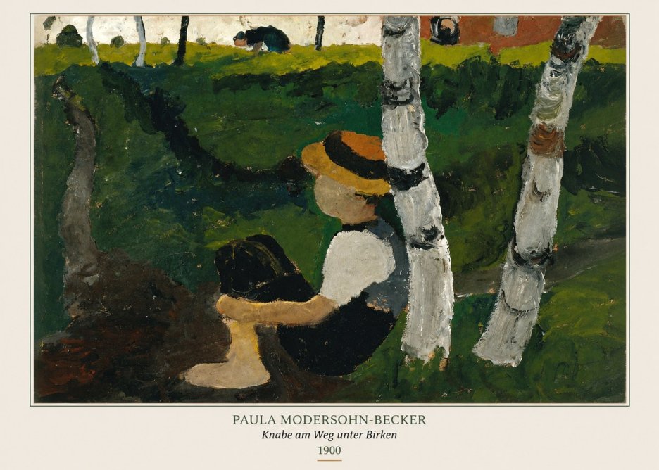 Paula Modersohn-Becker Knabe Am Weg Unter Birken No6 - Póster