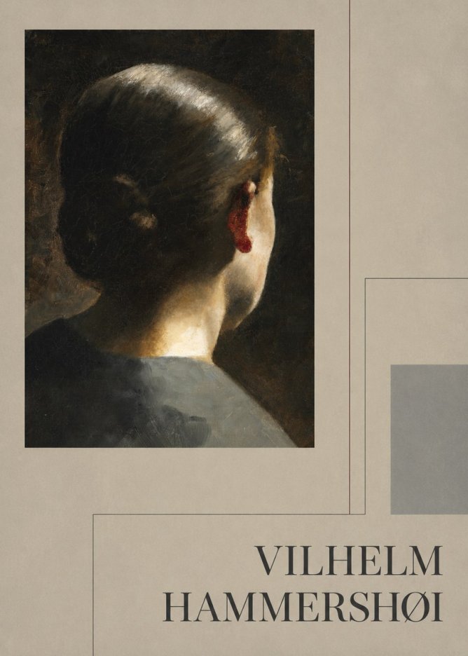 Vilhelm Hammershøi Woman from Behind No4 - Póster