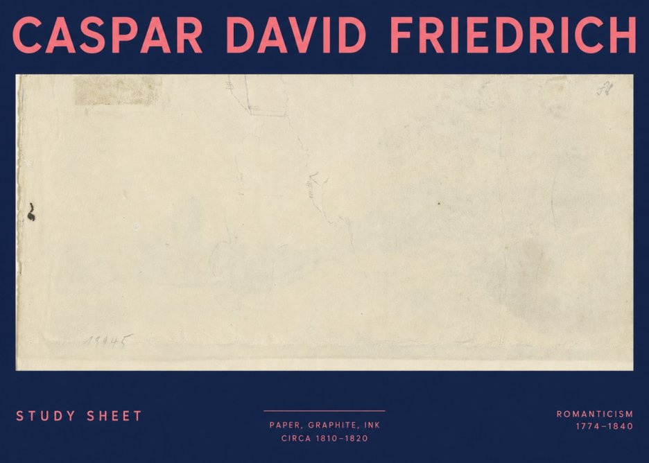 Caspar David Friedrich Study Sheet No3 - Póster