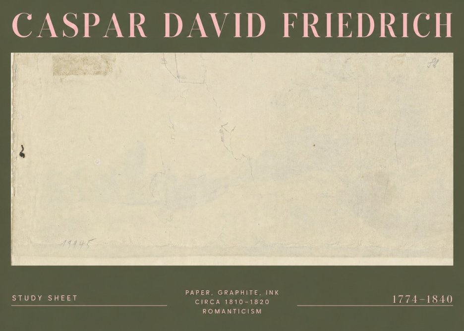 Caspar David Friedrich Study Sheet No4 - Póster