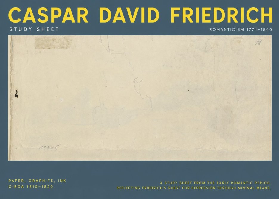 Caspar David Friedrich Study Sheet No5 - Póster