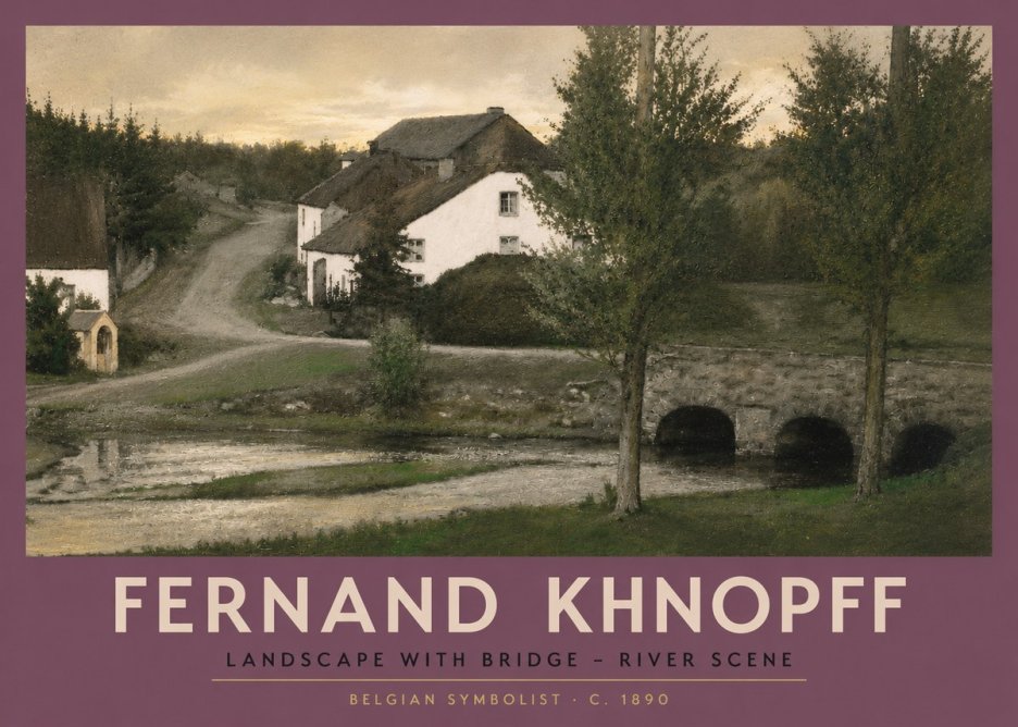 Fernand Khnopff Bridge at Froidmont No6 - Póster