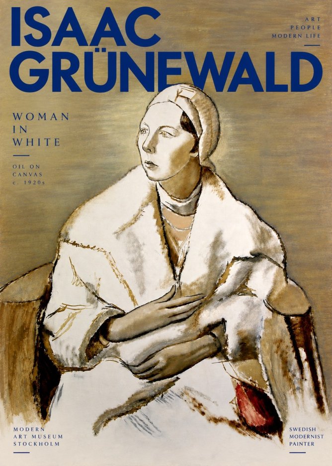 Isaac Grünewald The Woman in White No4 - Póster