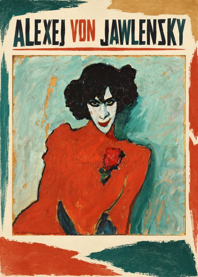 Alexej von Jawlensky Woman with Red Rose No3 - Póster