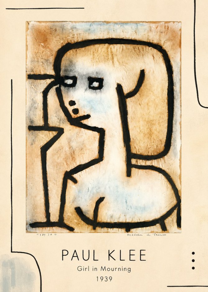 Paul Klee Girl in Mourning No1 - Póster