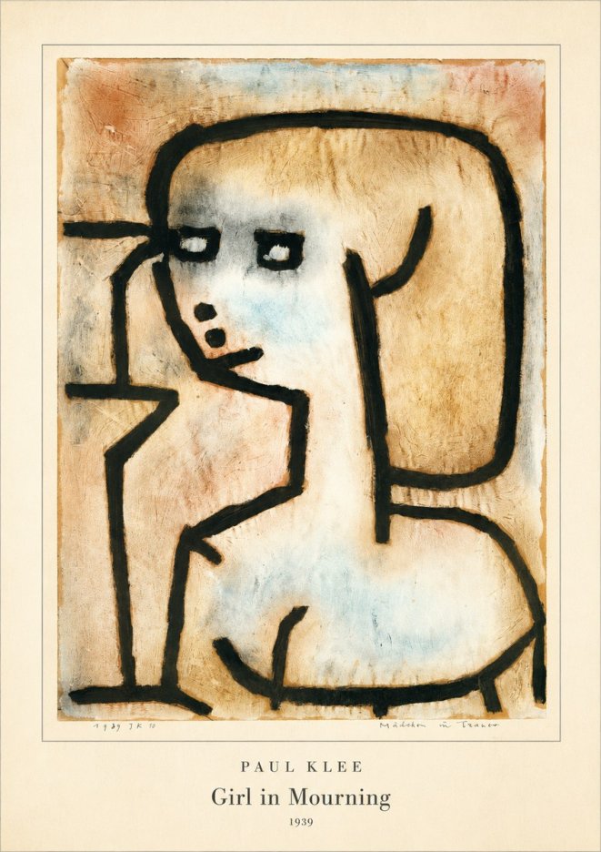 Paul Klee Girl in Mourning No4 - Póster