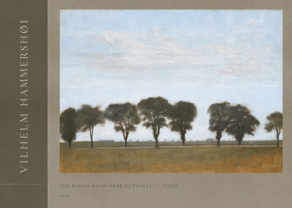 Vilhelm Hammershøi The King's Road Near Gentofte - Study No2 - Póster
