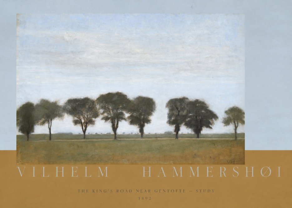 Vilhelm Hammershøi The King's Road Near Gentofte - Study No5 - Póster