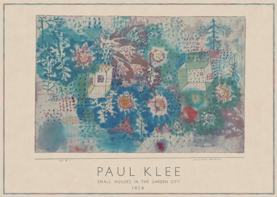 Paul Klee Small Houses in the Garden City No1 - Póster