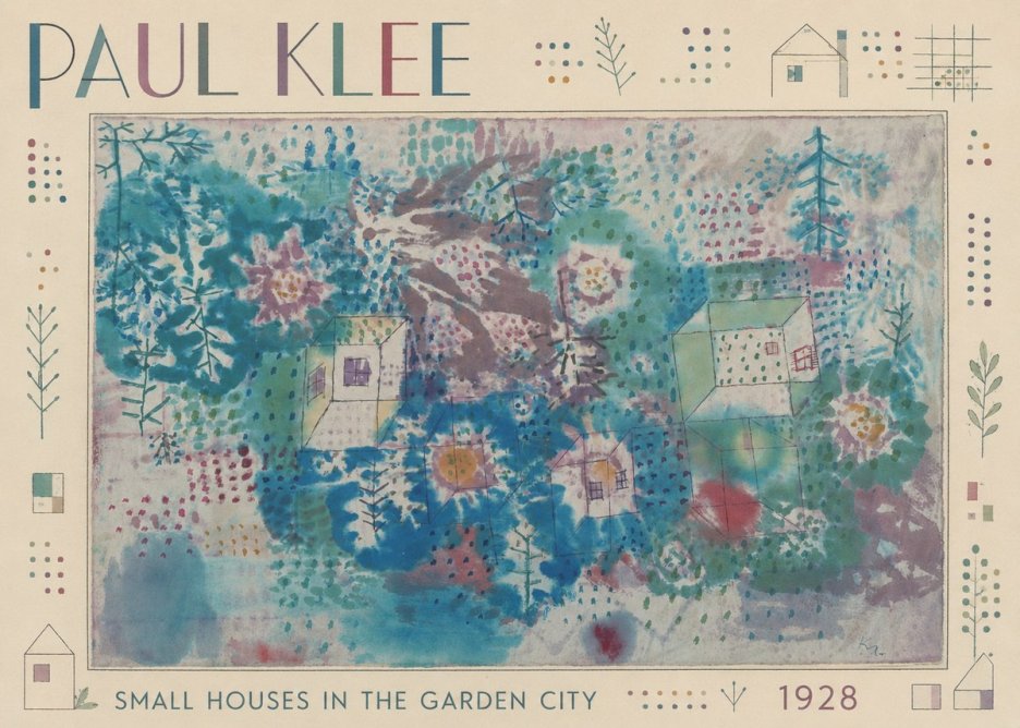 Paul Klee Small Houses in the Garden City No2 - Póster