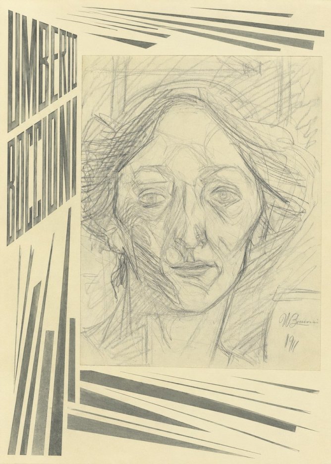 Umberto Boccioni Head of a Woman No4 - Póster
