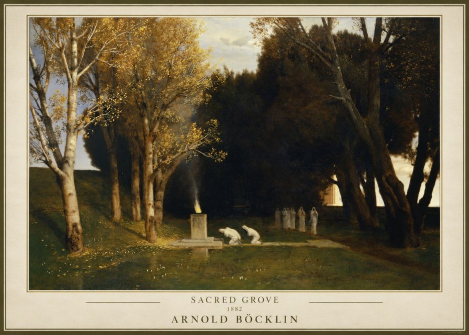 Arnold Böcklin Sacred Grove I No1 - Póster