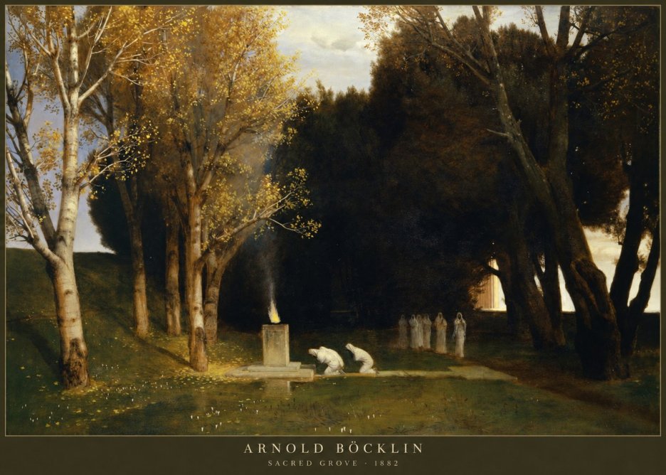 Arnold Böcklin Sacred Grove I No2 - Póster