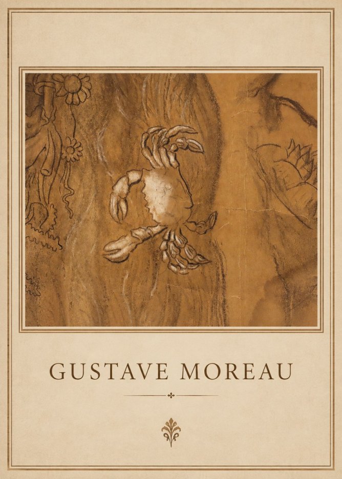 Gustave Moreau Crab Study No1 - Póster