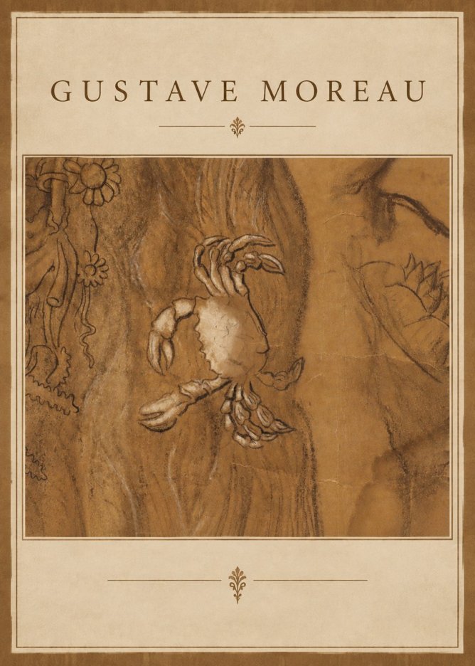Gustave Moreau Crab Study No2 - Póster
