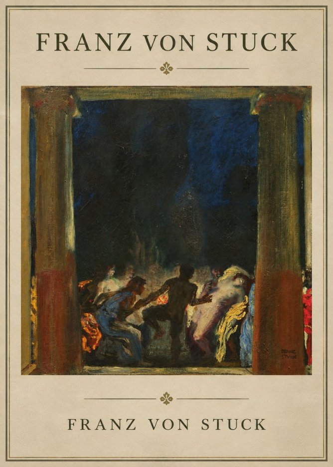 Franz von Stuck Bacchic Revel No1 - Póster