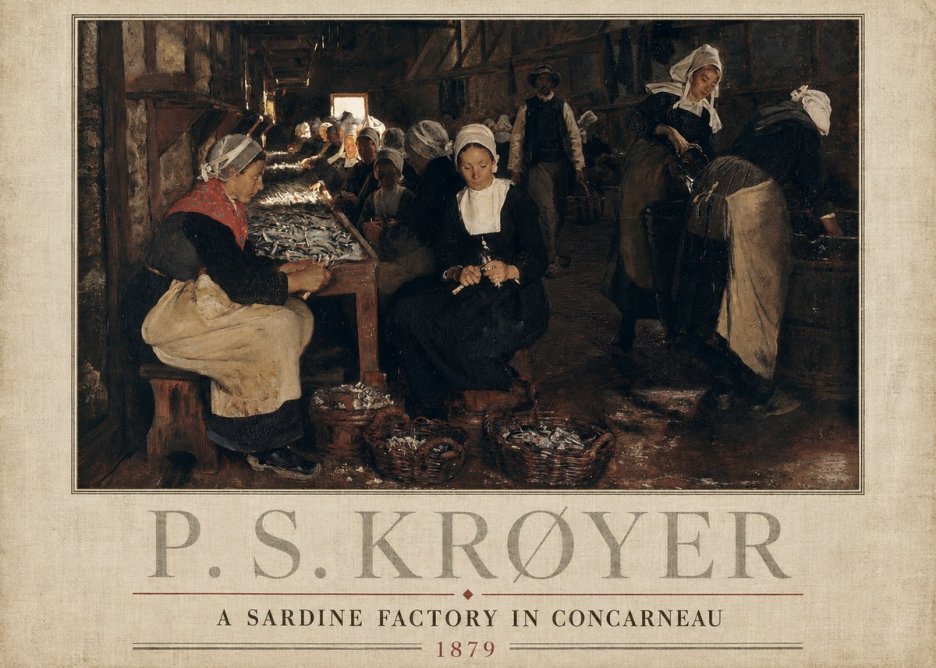 P.S. Krøyer A Sardine Factory in Concarneau No3 - Póster