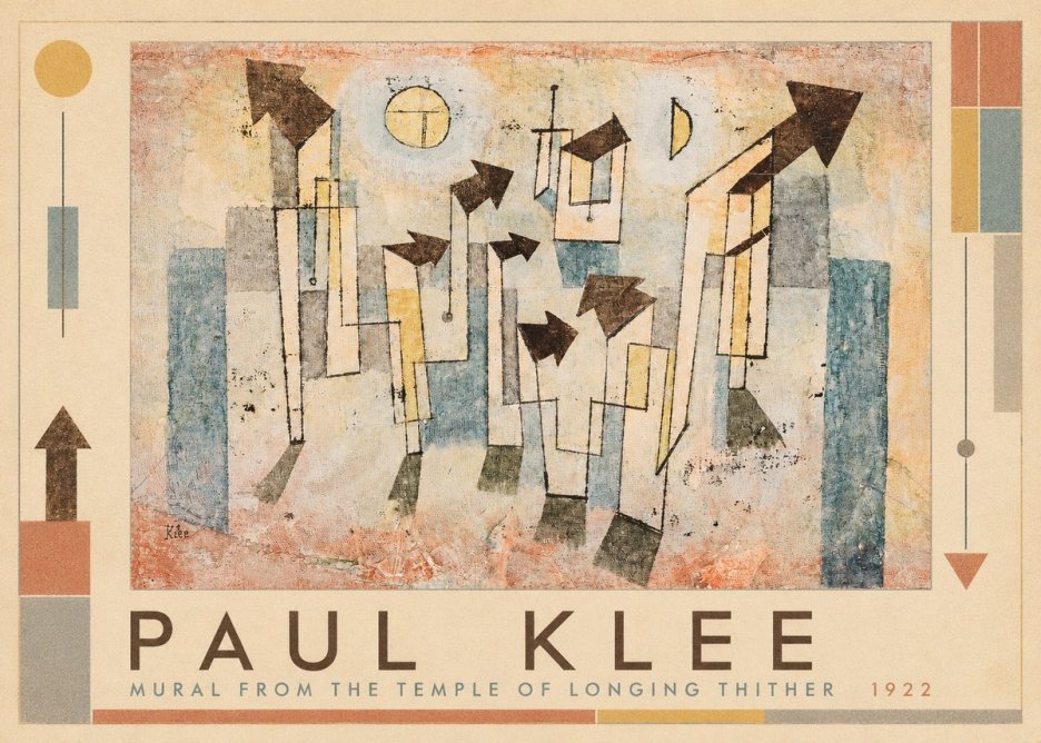 Paul Klee Mural from the Temple of Longing Thither No1 - Póster