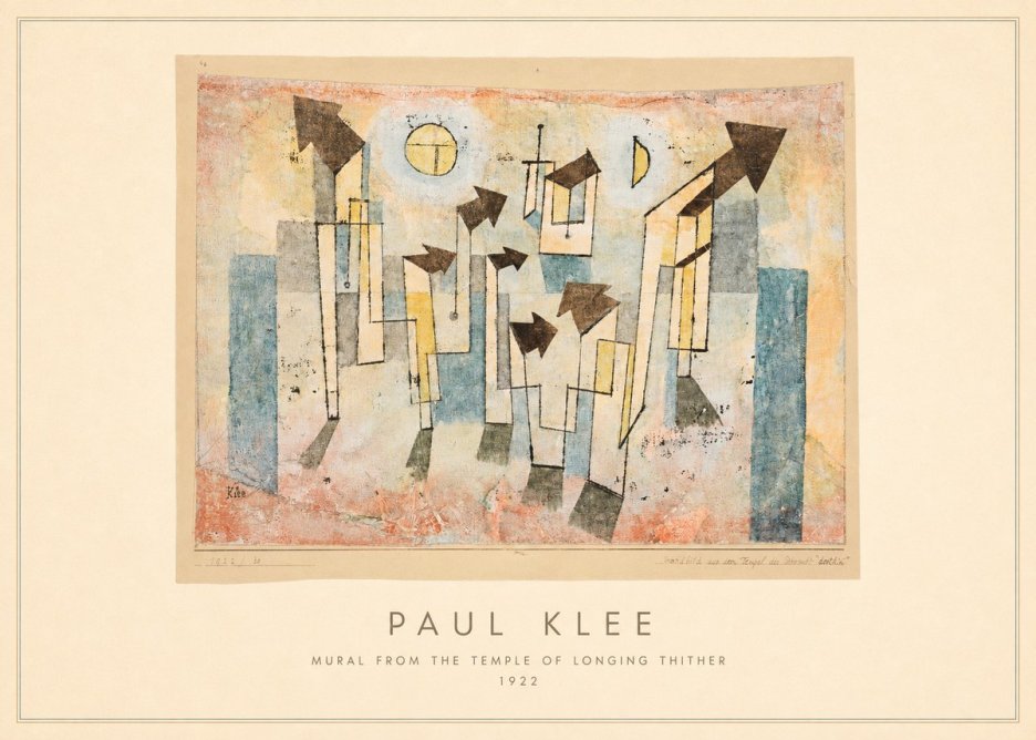 Paul Klee Mural from the Temple of Longing Thither No4 - Póster
