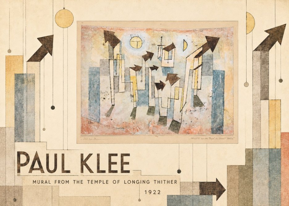 Paul Klee Mural from the Temple of Longing Thither No5 - Póster