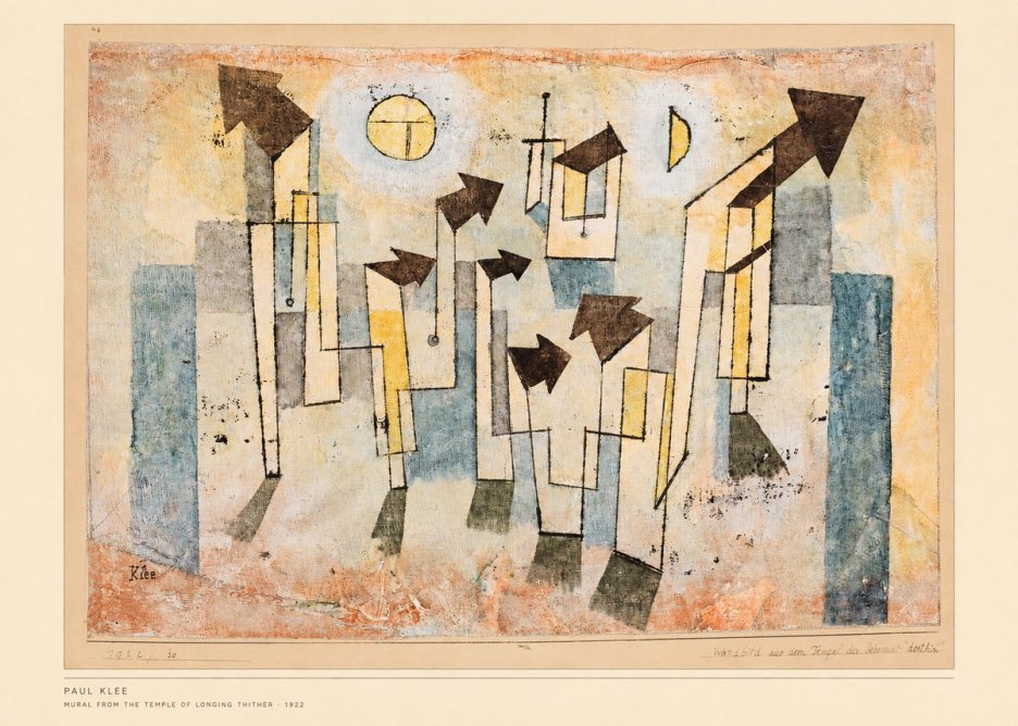 Paul Klee Mural from the Temple of Longing Thither No6 - Póster