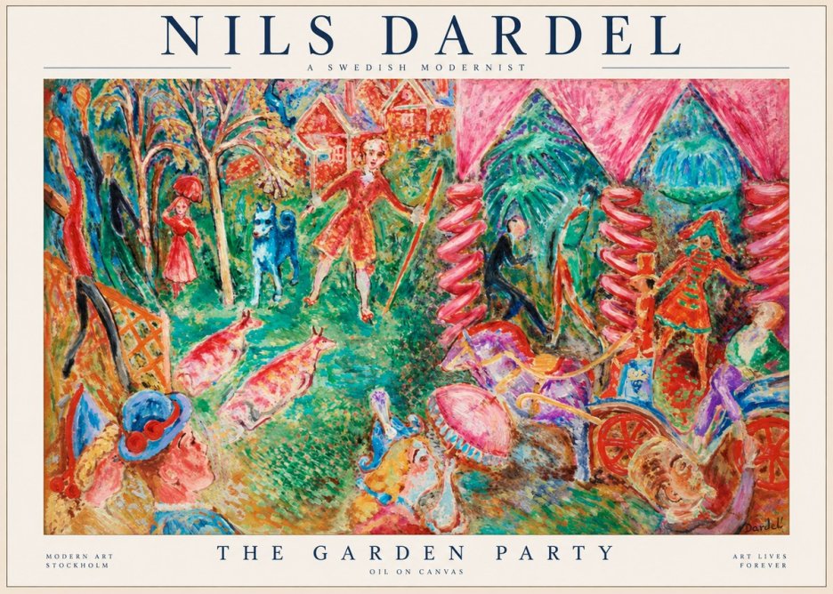 Nils Dardel The Garden Party No1 - Póster
