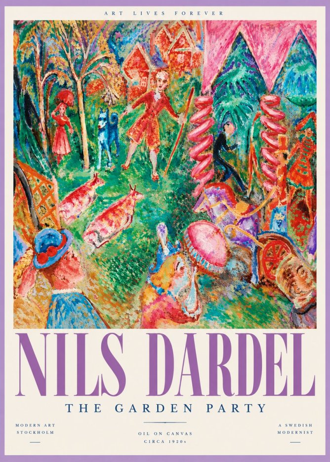 Nils Dardel The Garden Party No6 - Póster