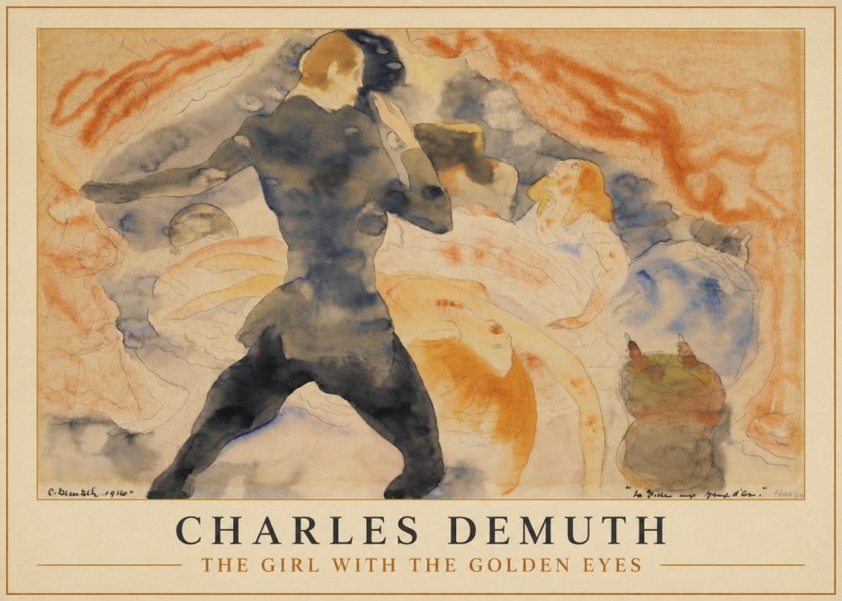 Charles Demuth The Girl with the Golden Eyes No1 - Póster