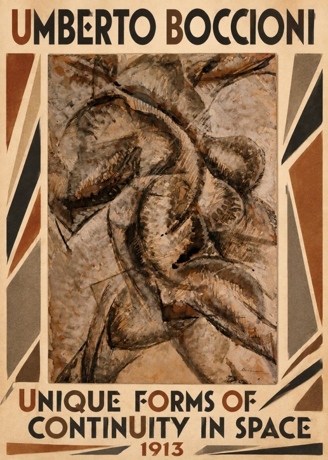 Umberto Boccioni Unique Forms of Continuity in Space No1 - Póster