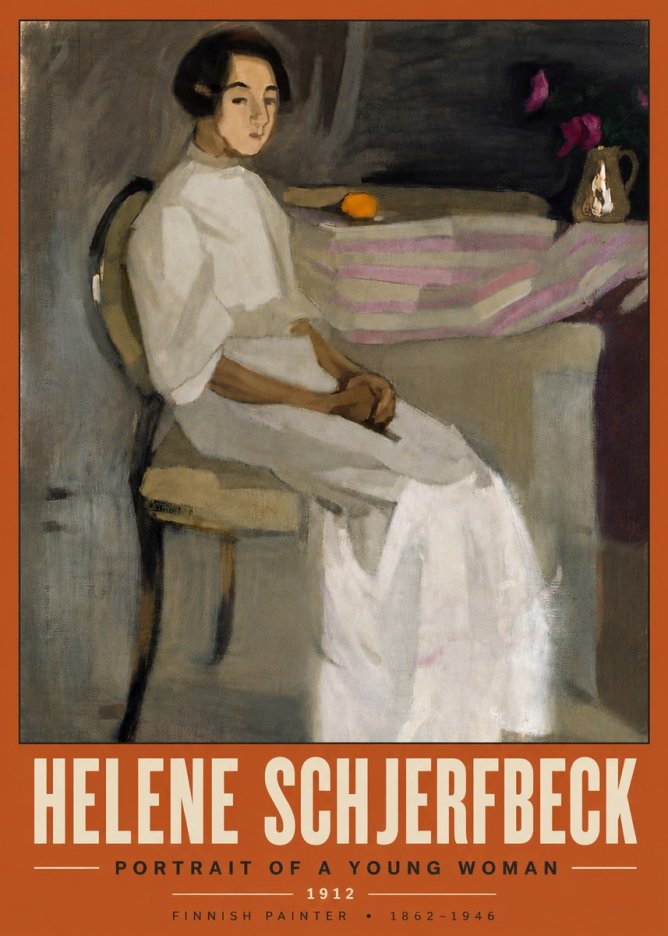 Helene Schjerfbeck Portrait of a Young Woman No6 - Póster