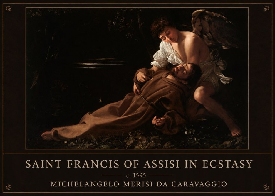 Michelangelo Merisi da Caravaggio Saint Francis of Assisi in Ecstasy No3 - Póster