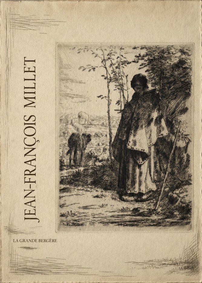 Jean-François Millet La Grande Bergère No2 - Póster
