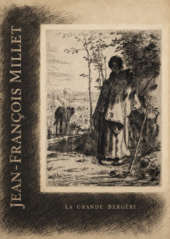 Jean-François Millet La Grande Bergère No5 - Póster