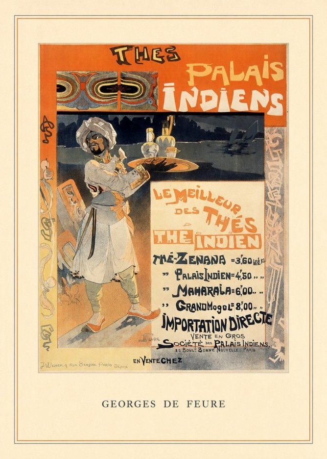 Georges de Feure Thés Palais Indien No3 - Póster