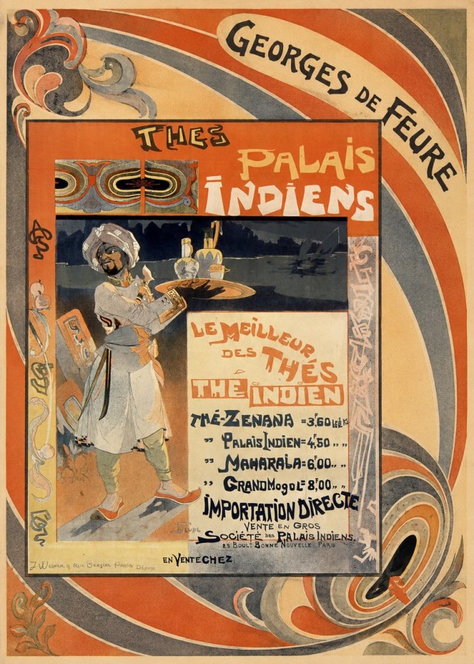 Georges de Feure Thés Palais Indien No4 - Póster