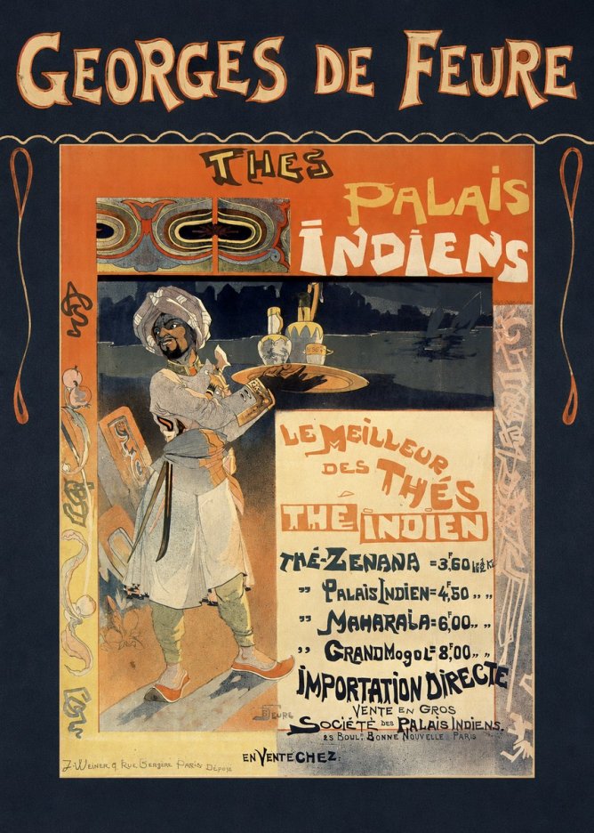 Georges de Feure Thés Palais Indien No6 - Póster