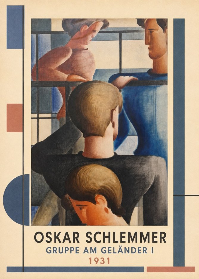 Oskar Schlemmer Gruppe Am Geländer I No1 - Póster