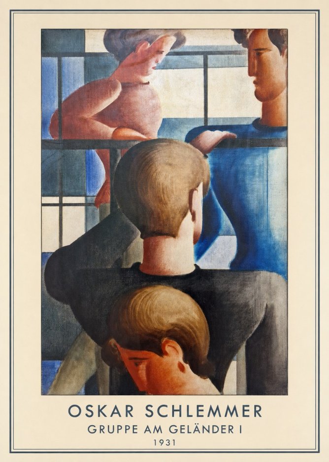 Oskar Schlemmer Gruppe Am Geländer I No4 - Póster