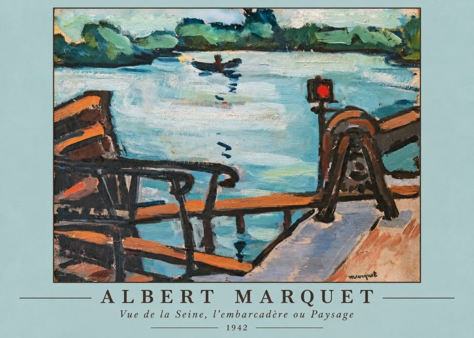 Albert Marquet Vue De La Seine, L'embarcadère Ou Paysage No1 - Póster