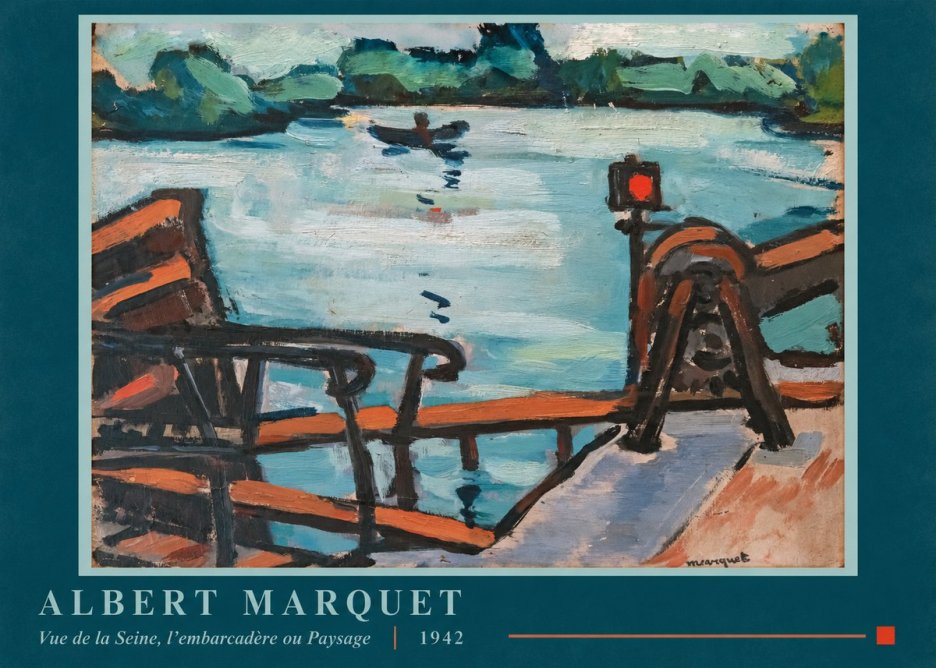 Albert Marquet Vue De La Seine, L'embarcadère Ou Paysage No5 - Póster